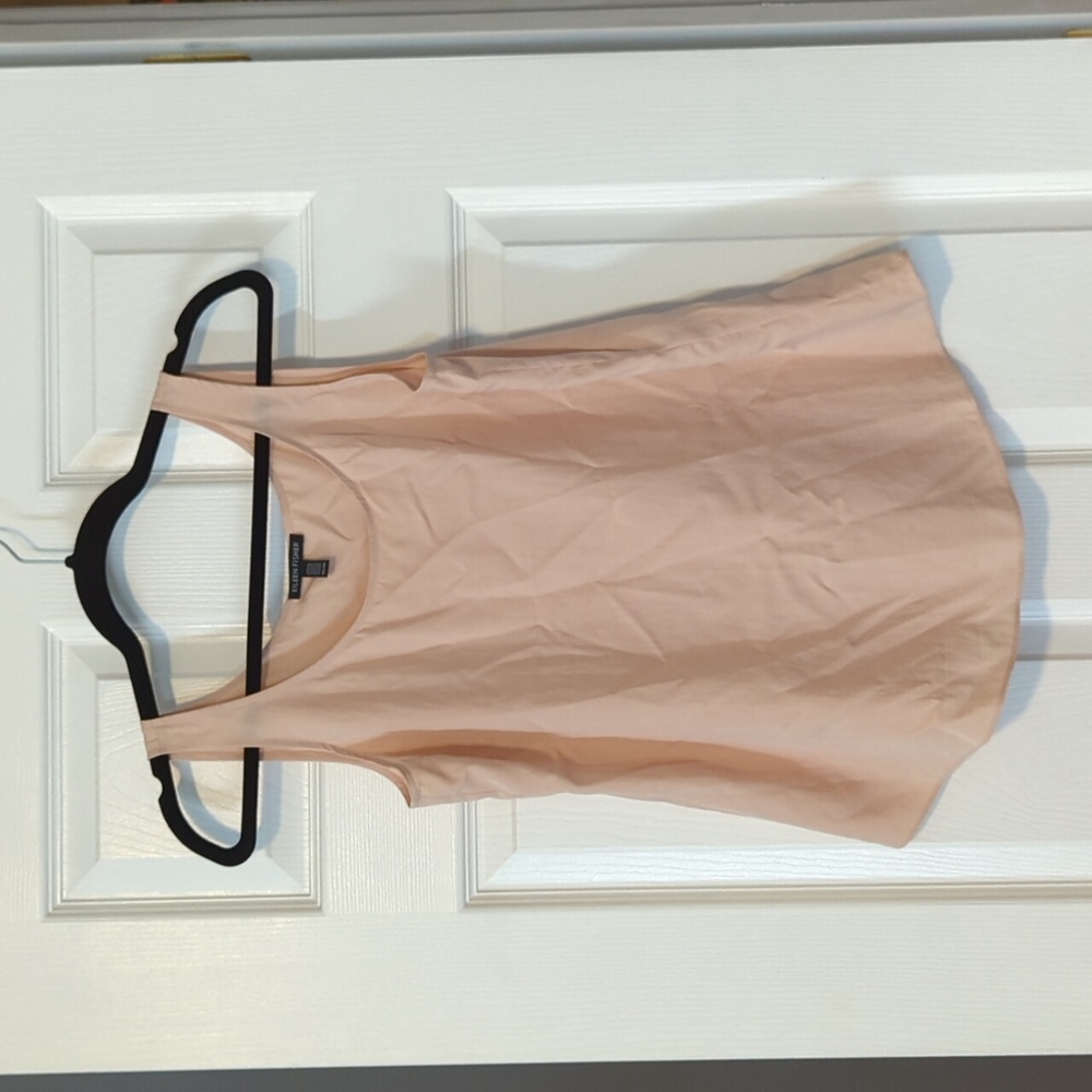 Eileen Fisher beige tencel shell